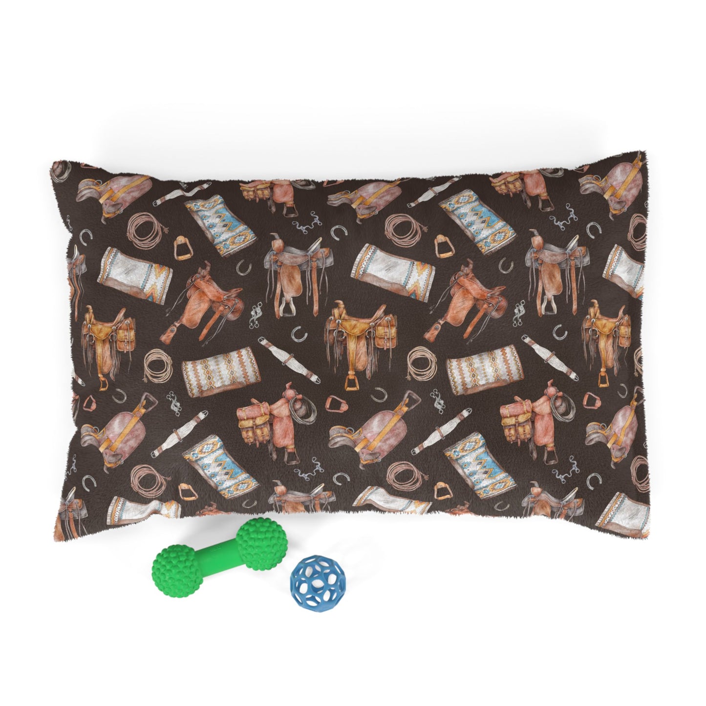 Western Horse Tack-Themed Pet Bed for Horse Lovers