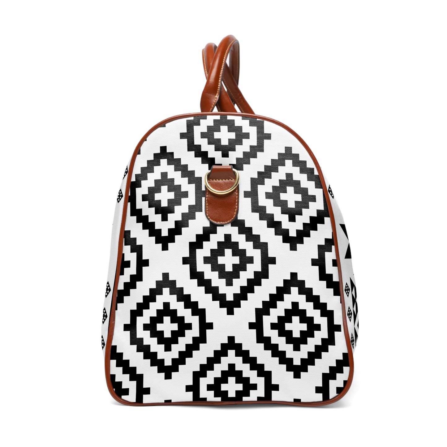 Black and White Southwestern Print Travel Bag