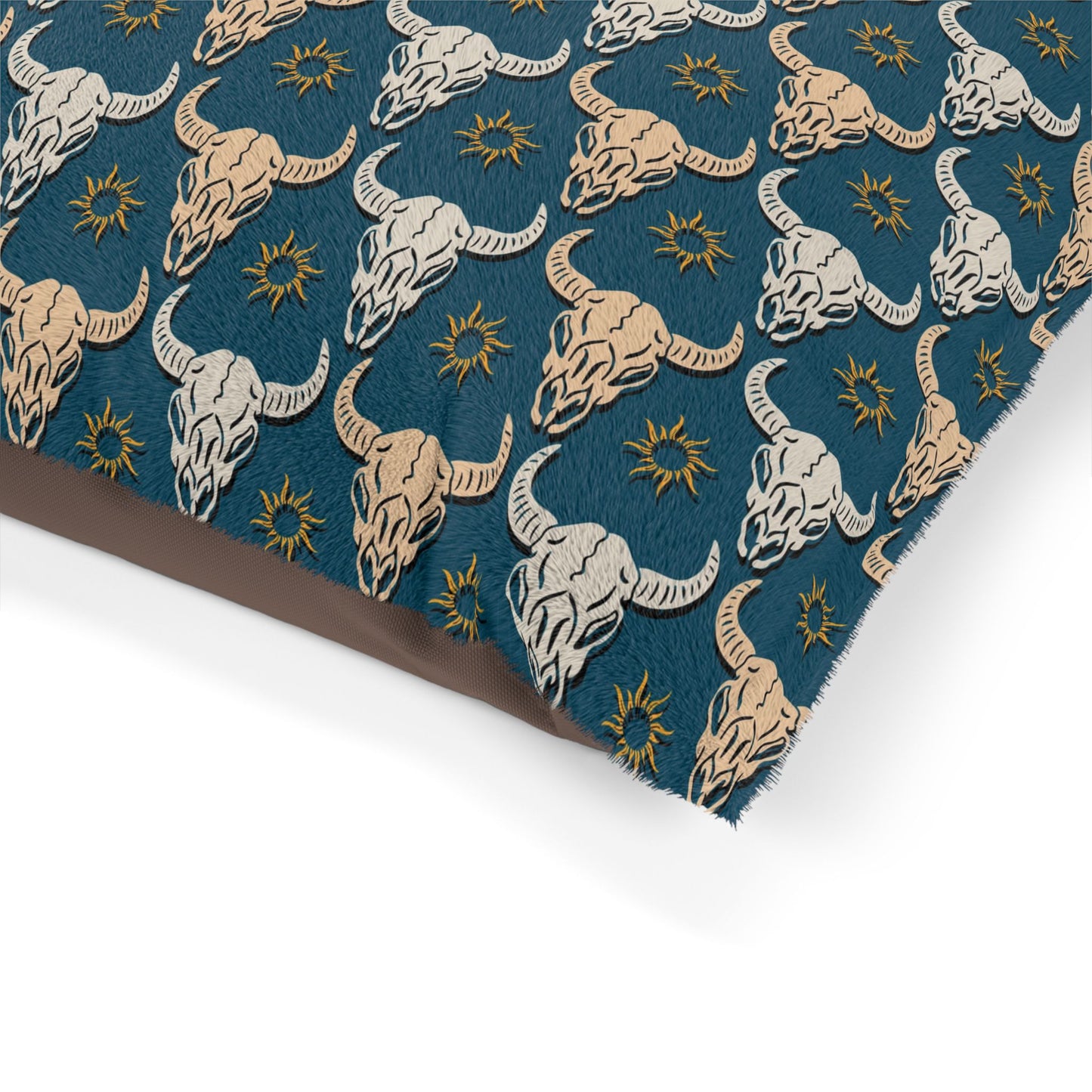 Longhorn Cow Skull Design Pet Bed