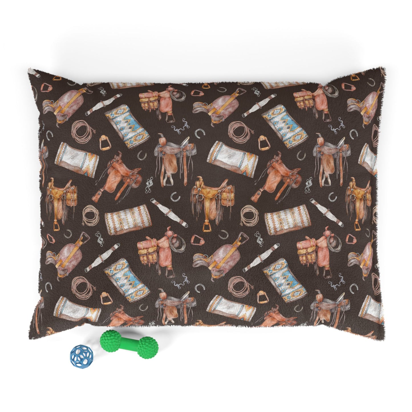 Western Horse Tack-Themed Pet Bed for Horse Lovers
