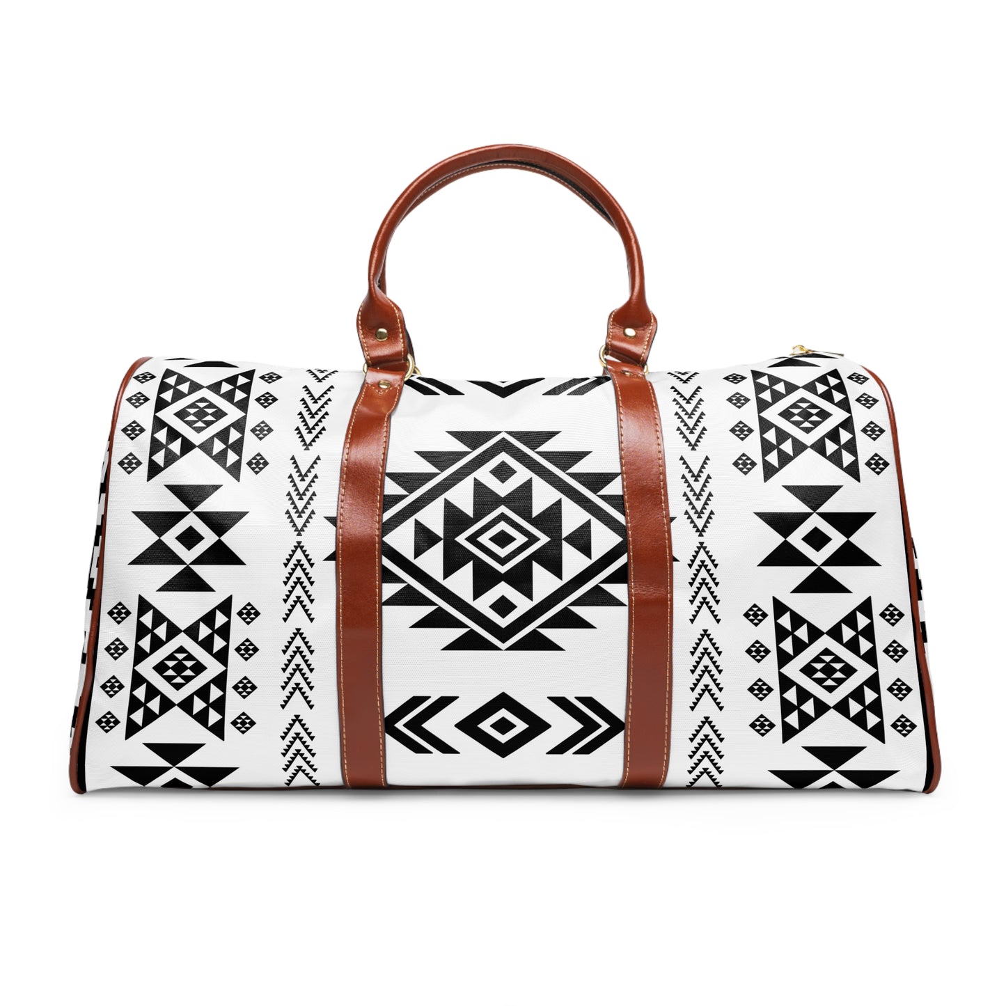 Black and White Southwestern Print Travel Bag