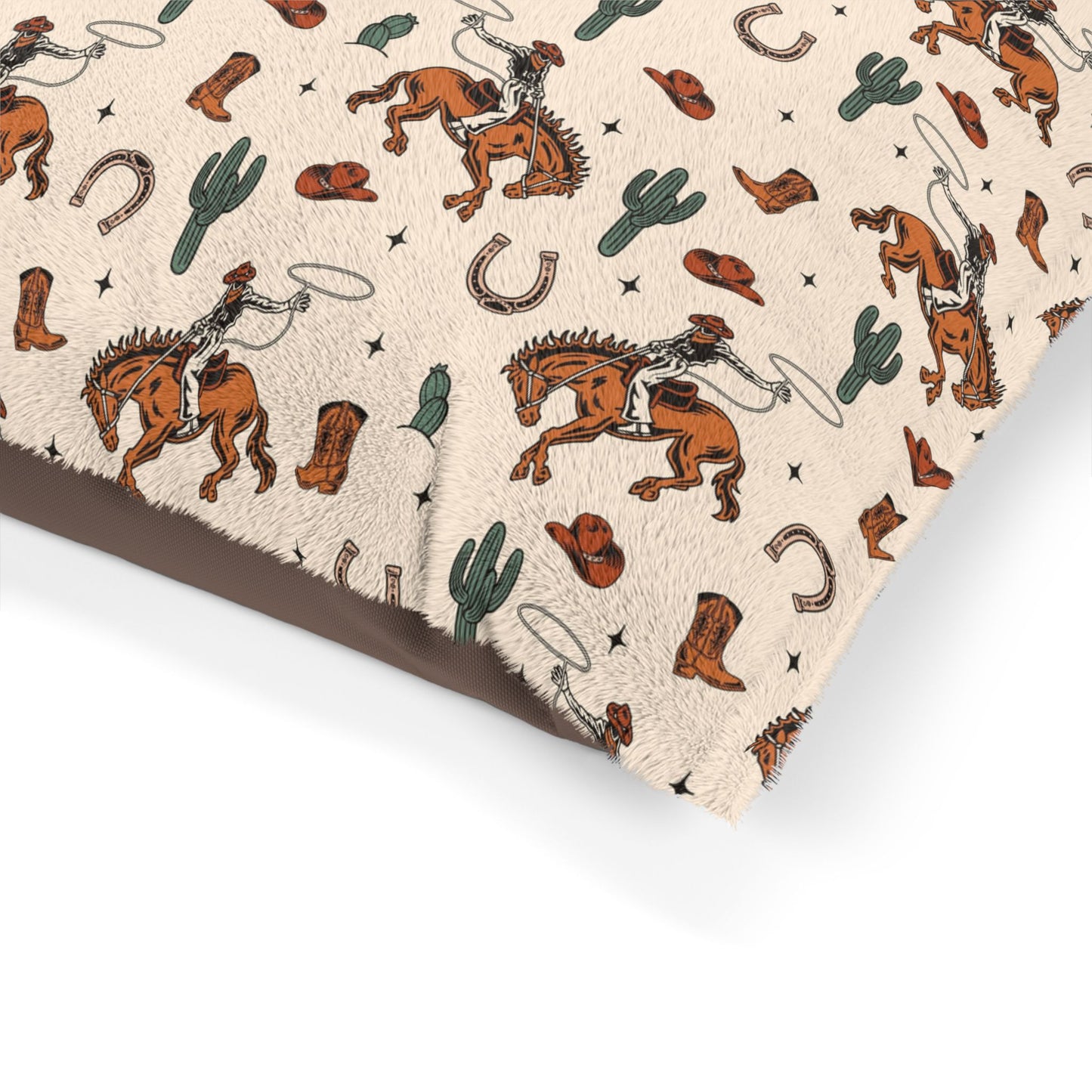 Retro Cowboy-Themed Pet Bed for Western Lovers