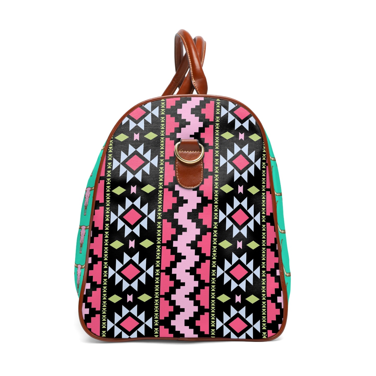 Retro Cowgirl Pink and Turquoise Travel Bag