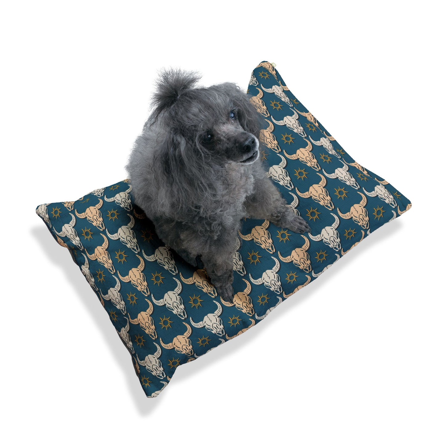 Longhorn Cow Skull Design Pet Bed