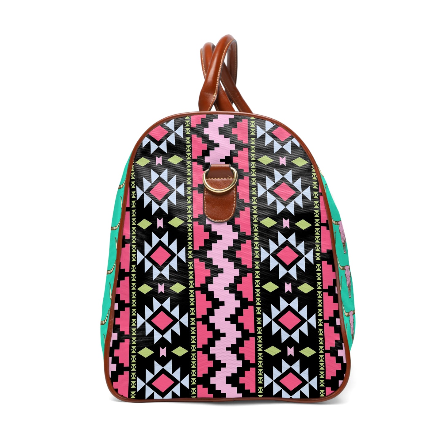 Retro Cowgirl Pink and Turquoise Travel Bag