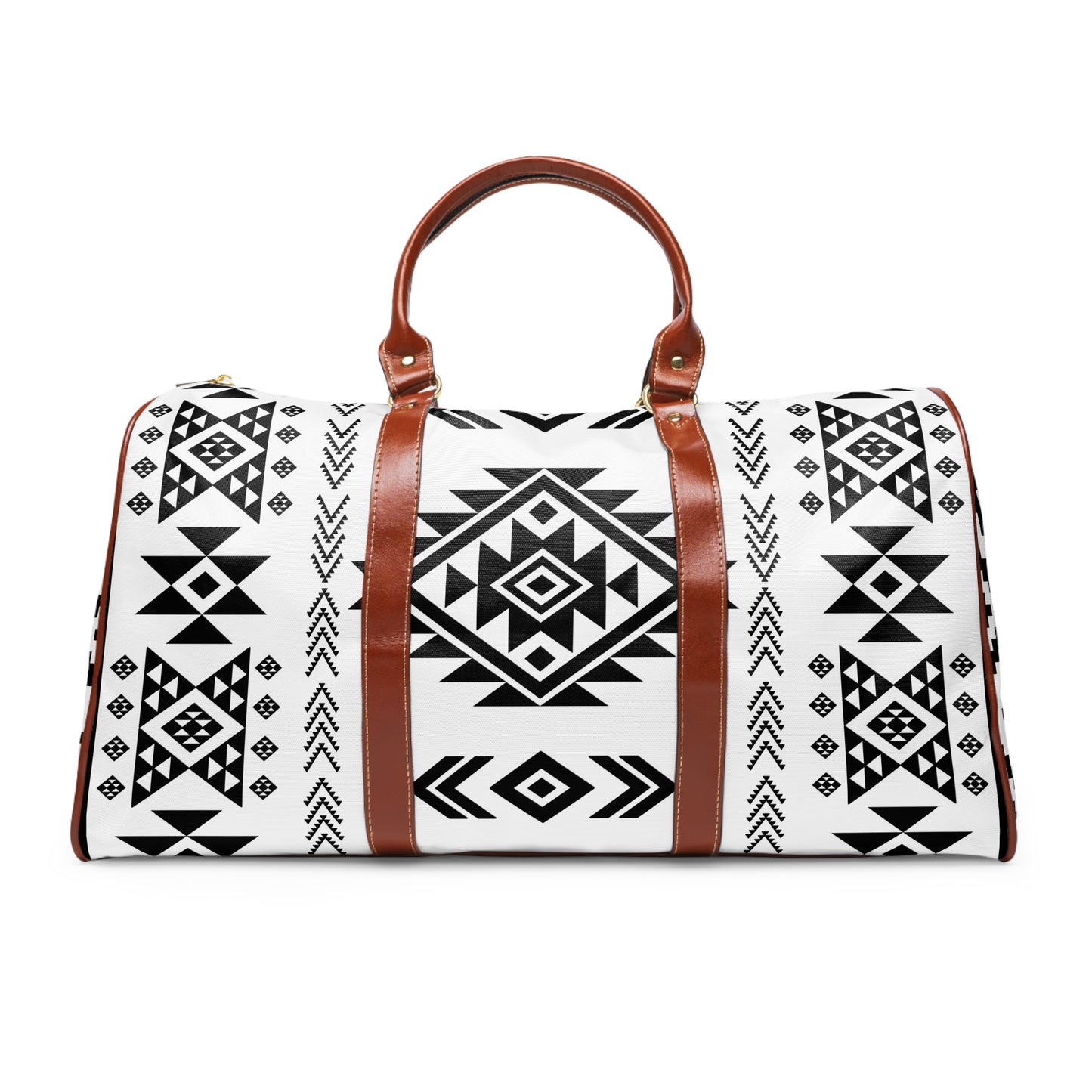 Black and White Southwestern Print Travel Bag