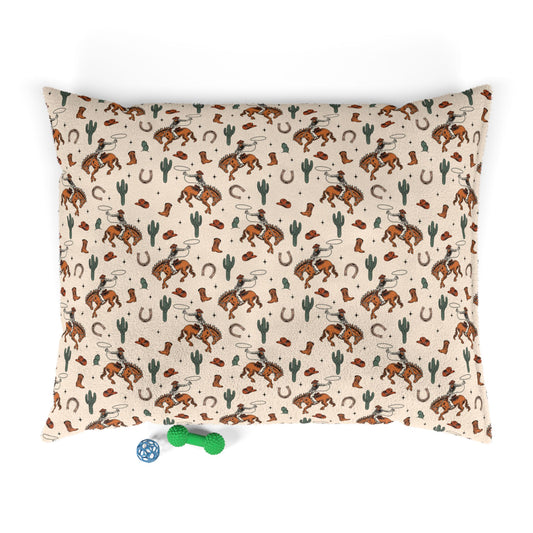 Retro Cowboy-Themed Pet Bed for Western Lovers