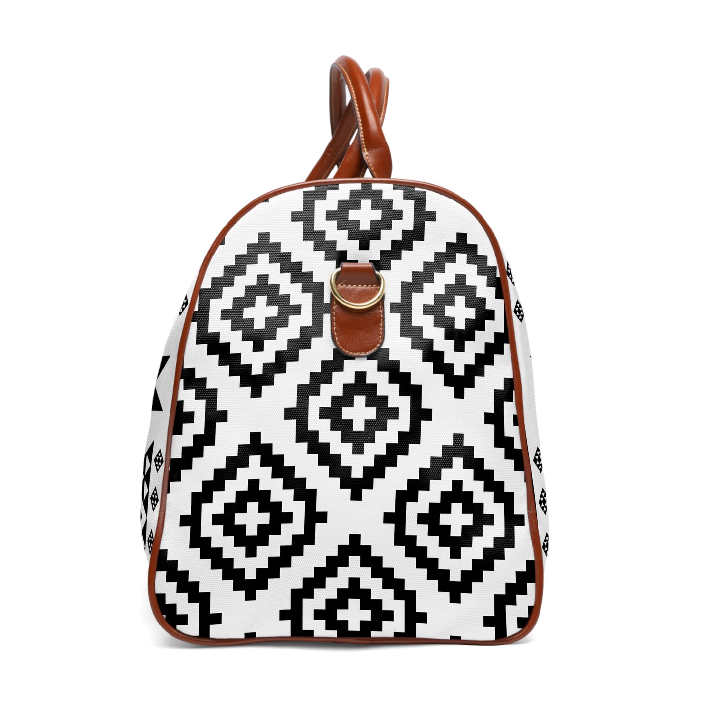 Black and White Southwestern Print Travel Bag