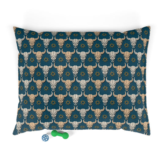 Longhorn Cow Skull Design Pet Bed