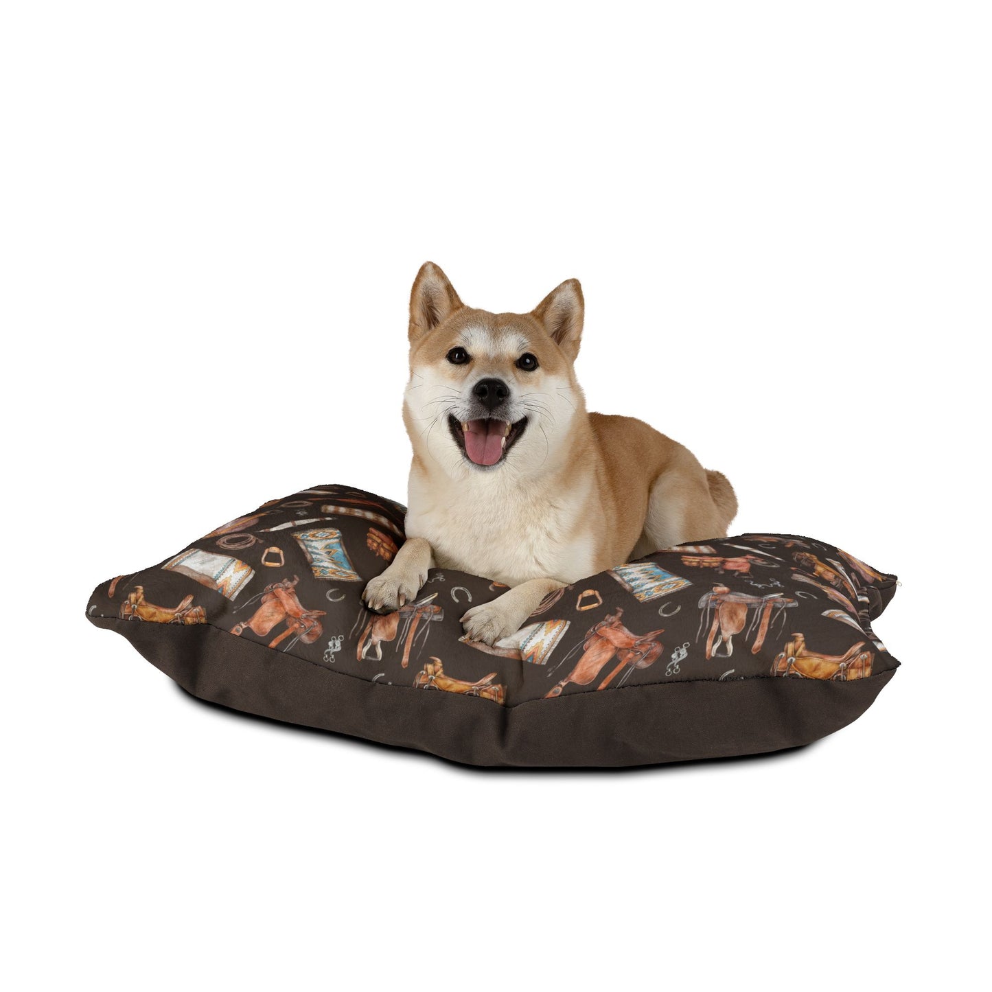 Western Horse Tack-Themed Pet Bed for Horse Lovers