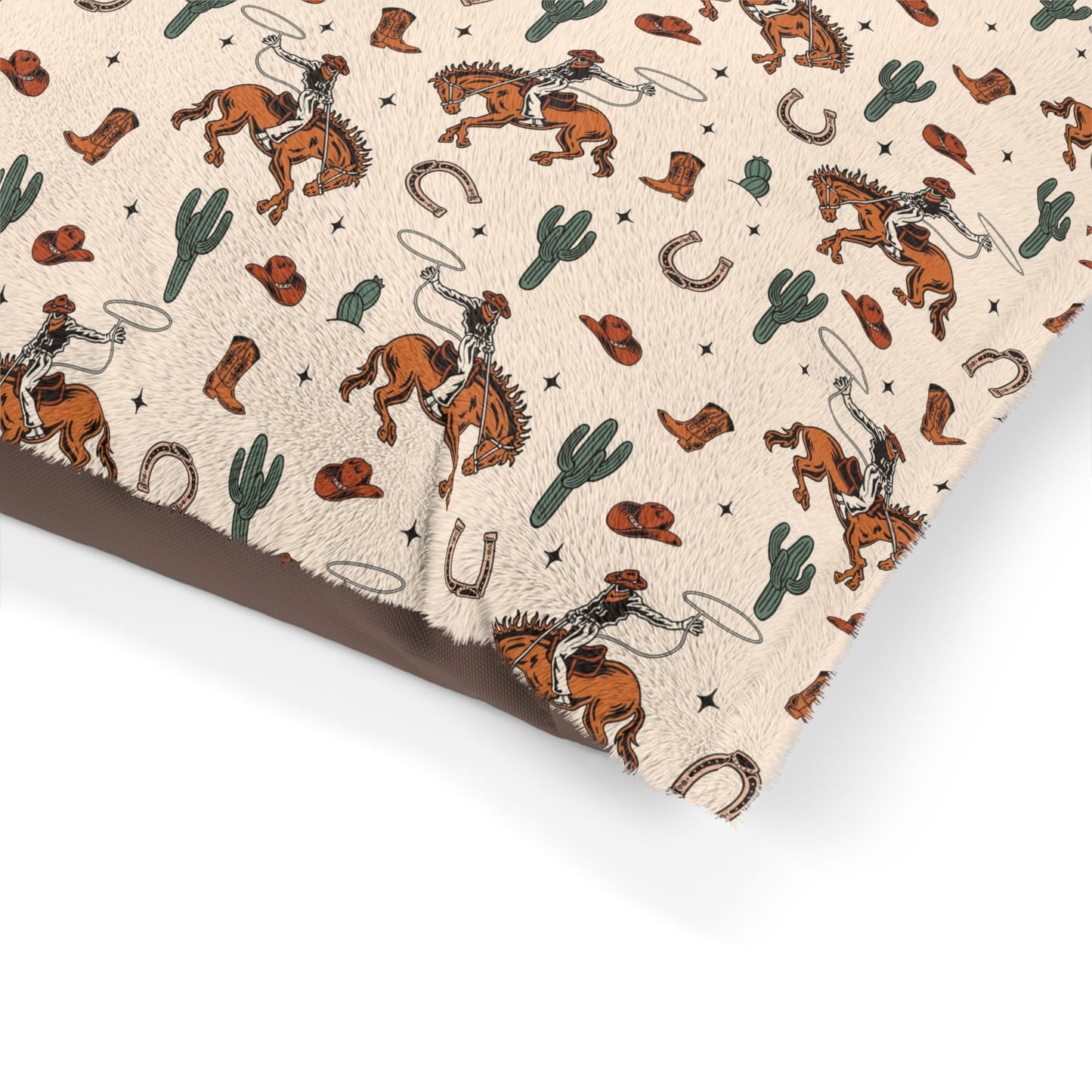 Retro Cowboy-Themed Pet Bed for Western Lovers